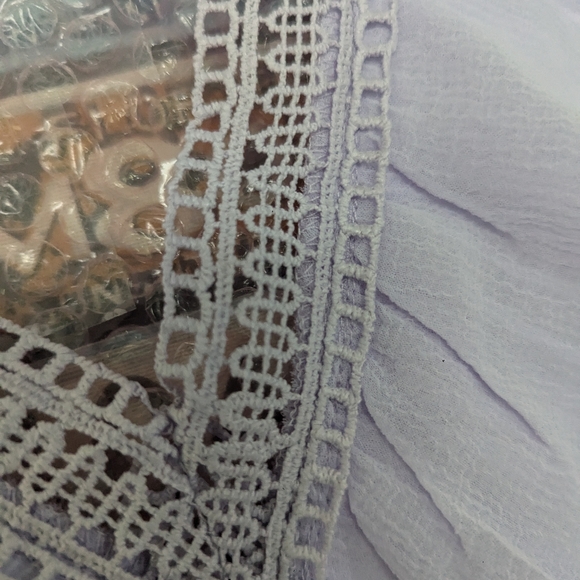 Strut and bone los Angeles lavender long sleeve ruffle shirt - Picture 6 of 7